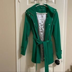 Calvin Klein s Kelly green trench coat